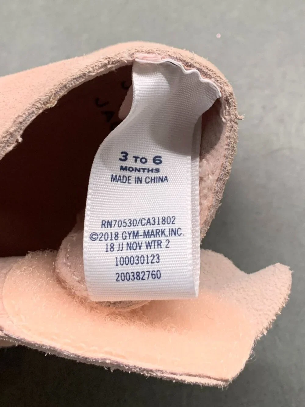 Janie and Jack Blush Pink Suede Ruffle Crib Shoes Baby Size 3-6 Months
